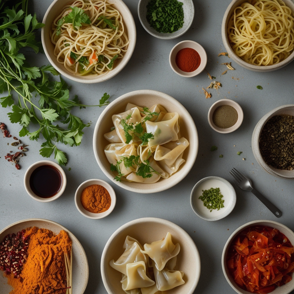Ingredients for Potsticker Noodle Bowl Recipe - Easy Homemade Comfort in 40 Minutes