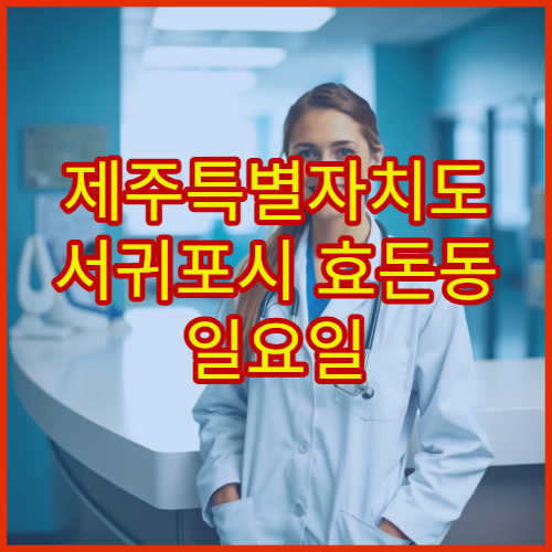 제주특별자치도 서귀포시 효돈동 일요일 약국 휴일 운영 정보 정리