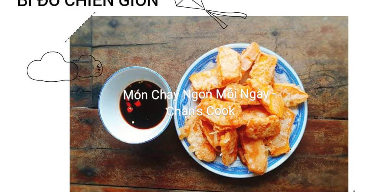 Bí đỏ chiên giòn chay