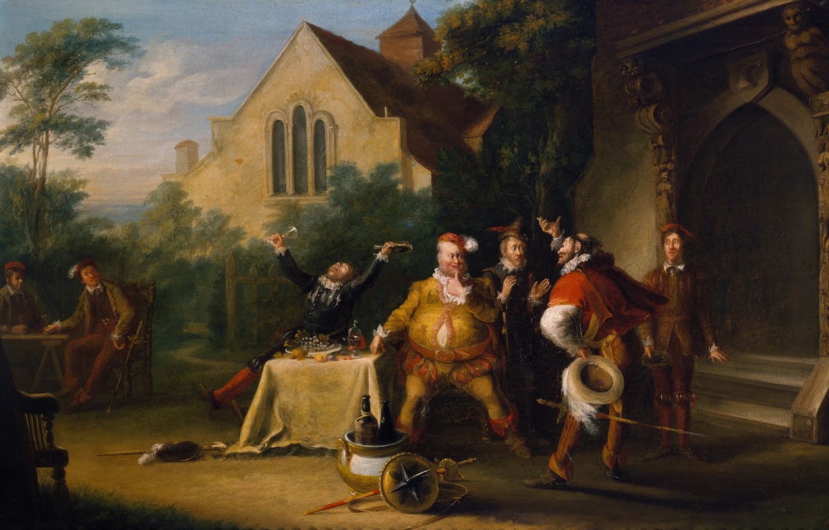 Pistol announcing to Falstaff the death of the king John 1820