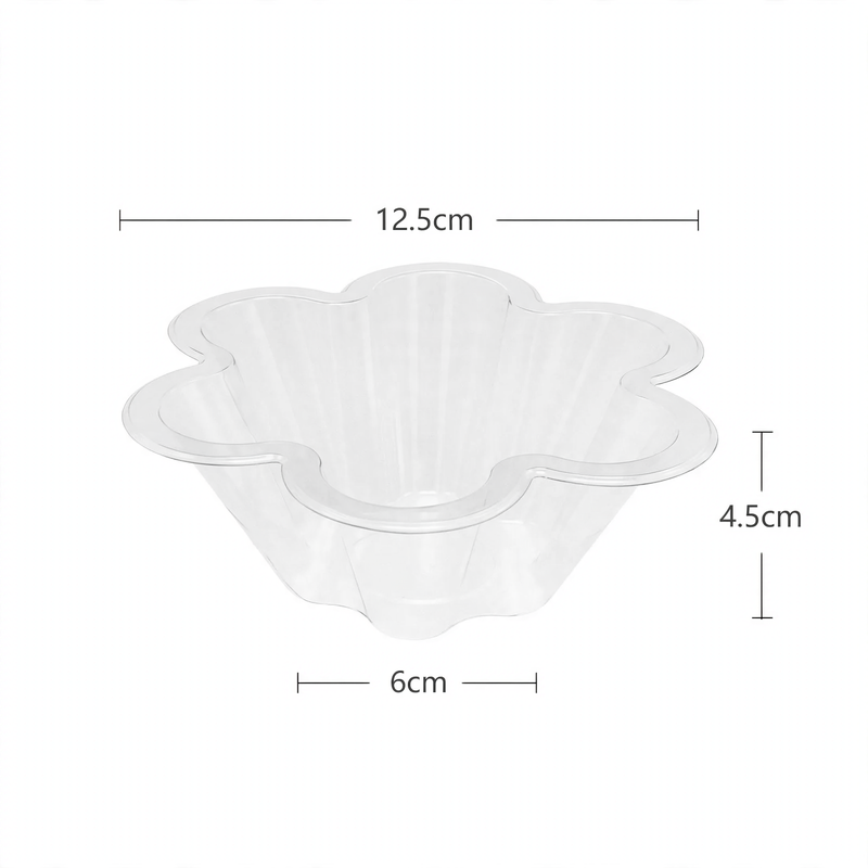 Disposable bowl made of PET, flower shape, 250 ml