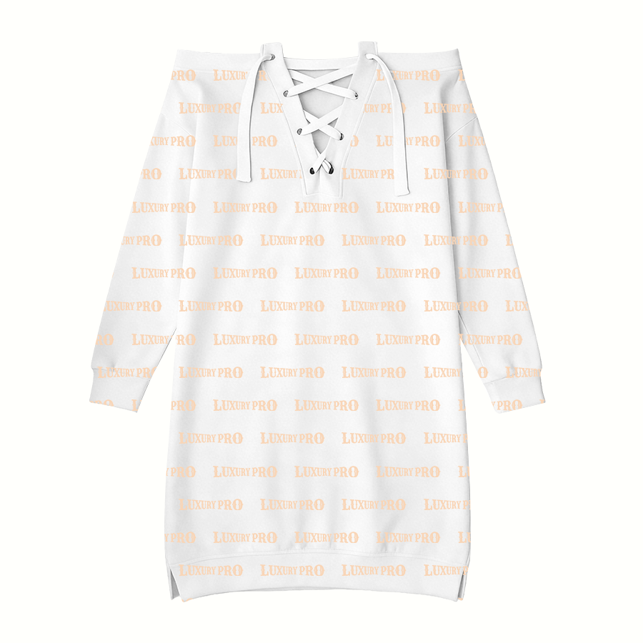 AOP Lace-up long sweatshirt