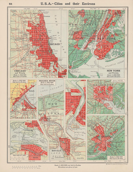 U S ACities and Their Environs 1943