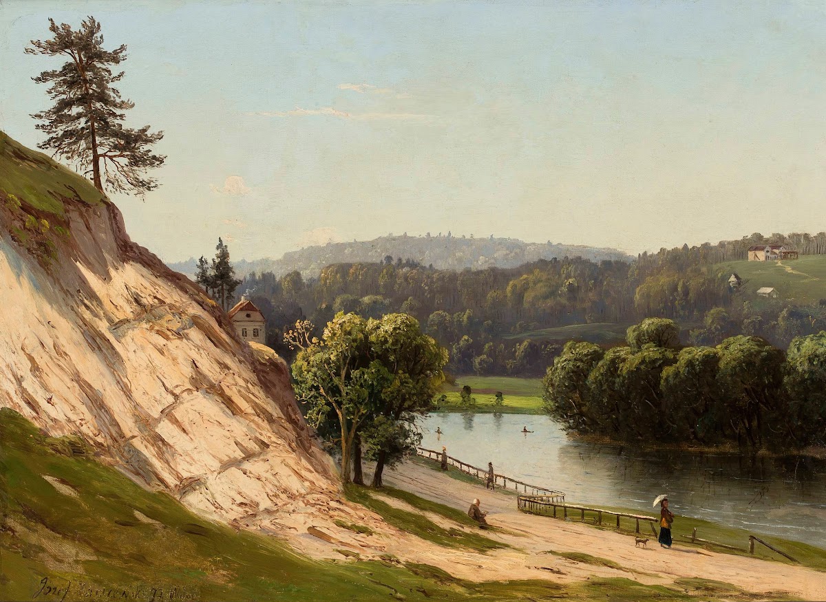 Near Vilnius  River landscape 1872