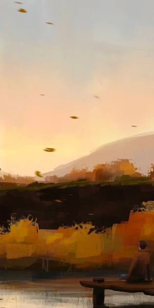 Autumn, Landscape, Tower, Fantasy 4K Wallpaper Background