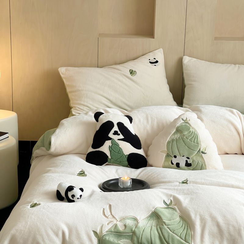 Bedding set, milk fiber, cartoon design