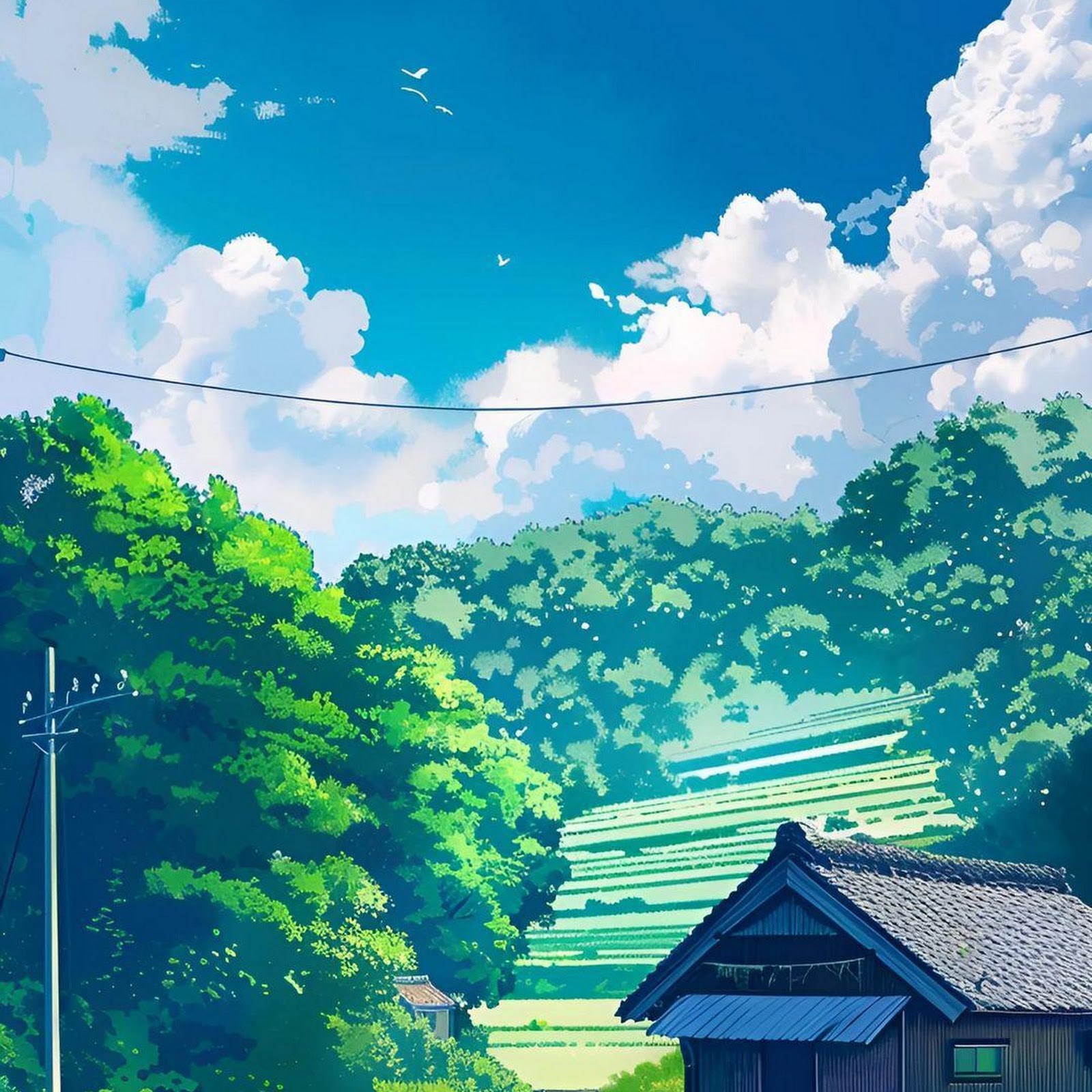 Download Scenic Japanese Rice Fields Full HD iPhone