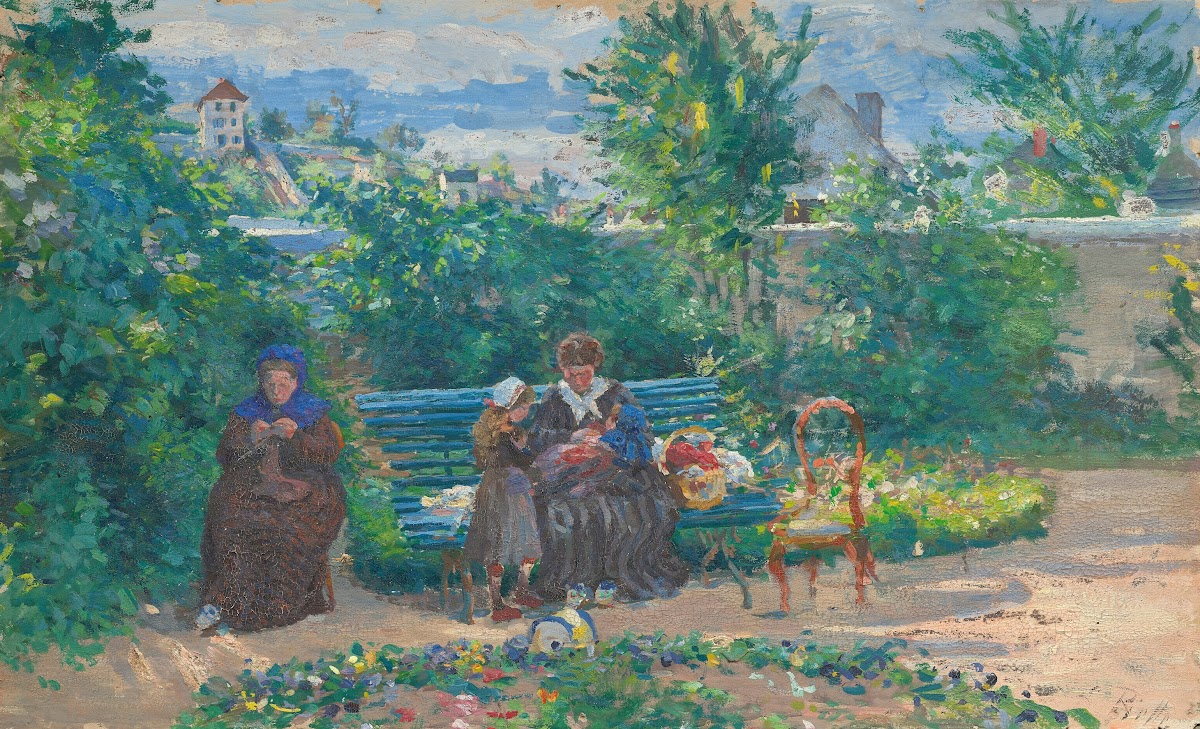 Dans le jardin à lHermitage Pontoise 1877