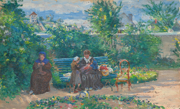 Dans le jardin à lHermitage Pontoise 1877