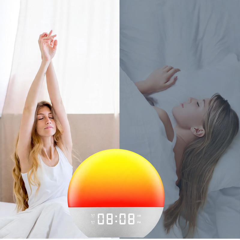 LED Wake-Up Light with Sunrise Simulation and White Noise