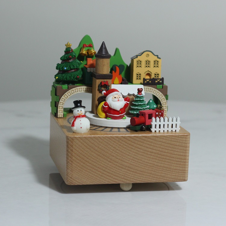 Holz-Spieluhr im modernen Design