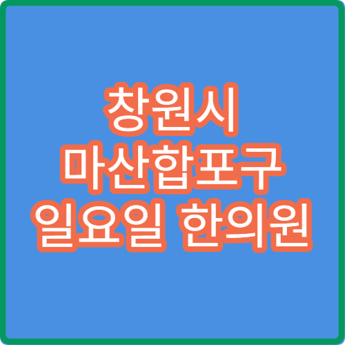 창원시 마산합포구 일요일 한의원 진료 병원 교통사고 후유증 치료 가능