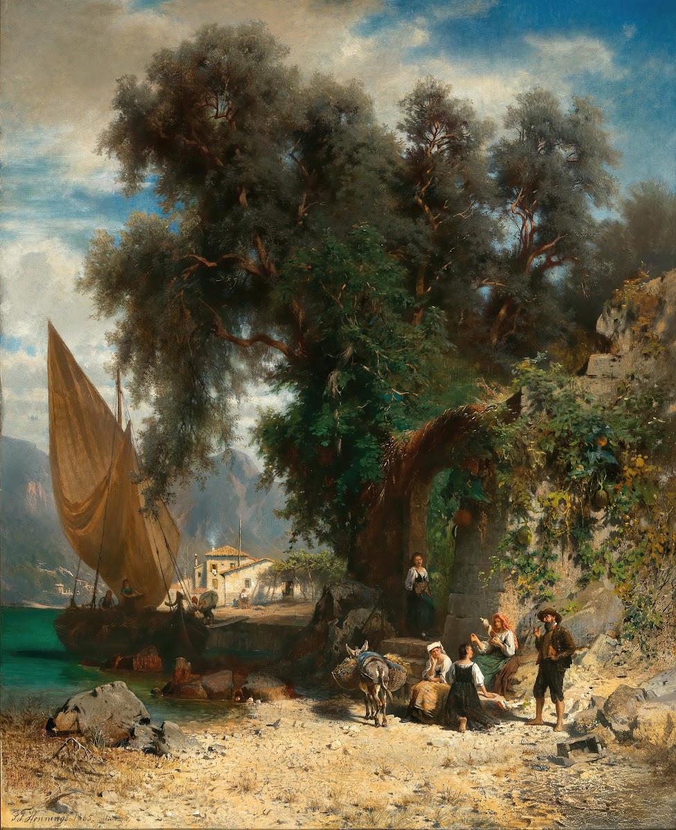 Resting at a North Italian Lakeshore 1865