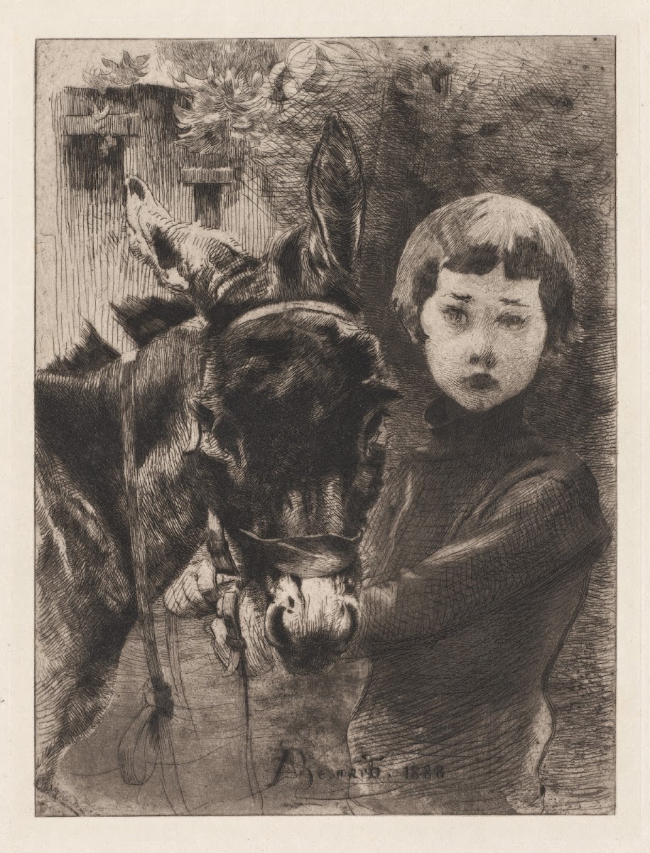Robert Besnard and His Donkey Robert Besnard et son âne 1888