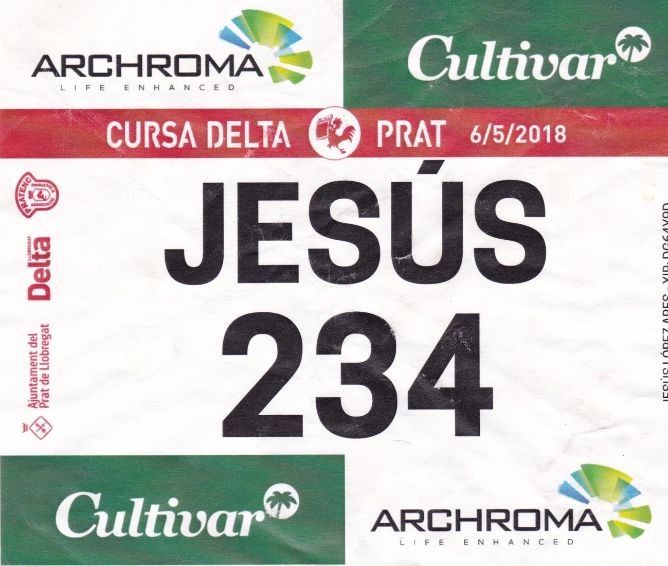 Dorsal de Cursa Delta Prat