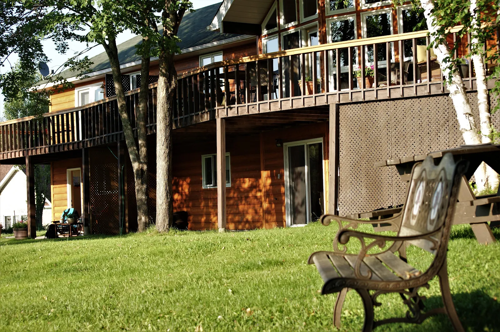 Large Wooden House With Deck - Real Estate Photography 4K Wallpaper (4592x3056)