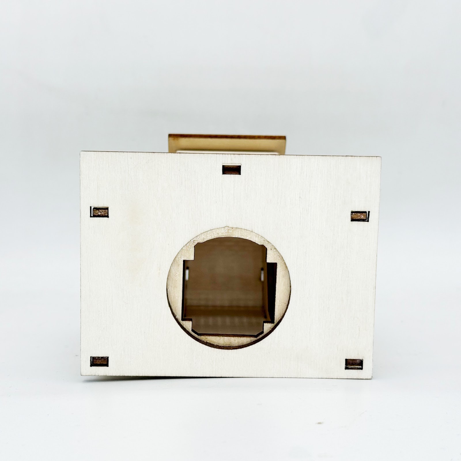 Illuminated Wooden House for Christmas Decoration