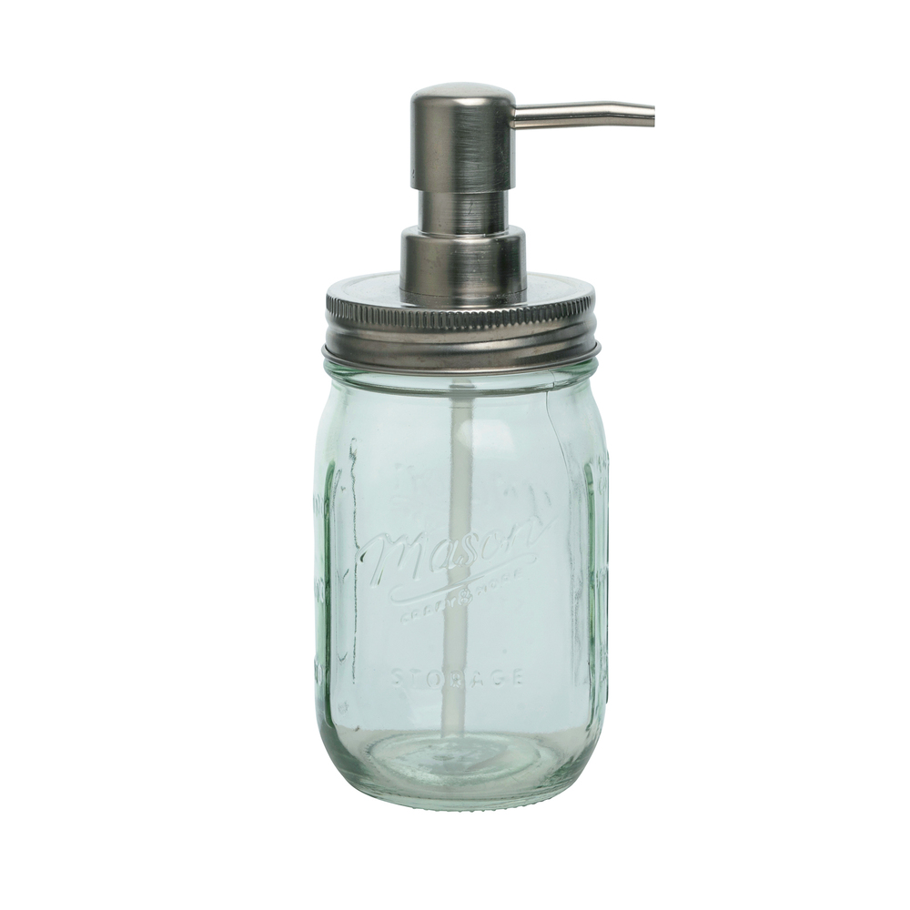 Dispensador de jabón de vidrio Mason Craft & More™ de 946 mL color verde