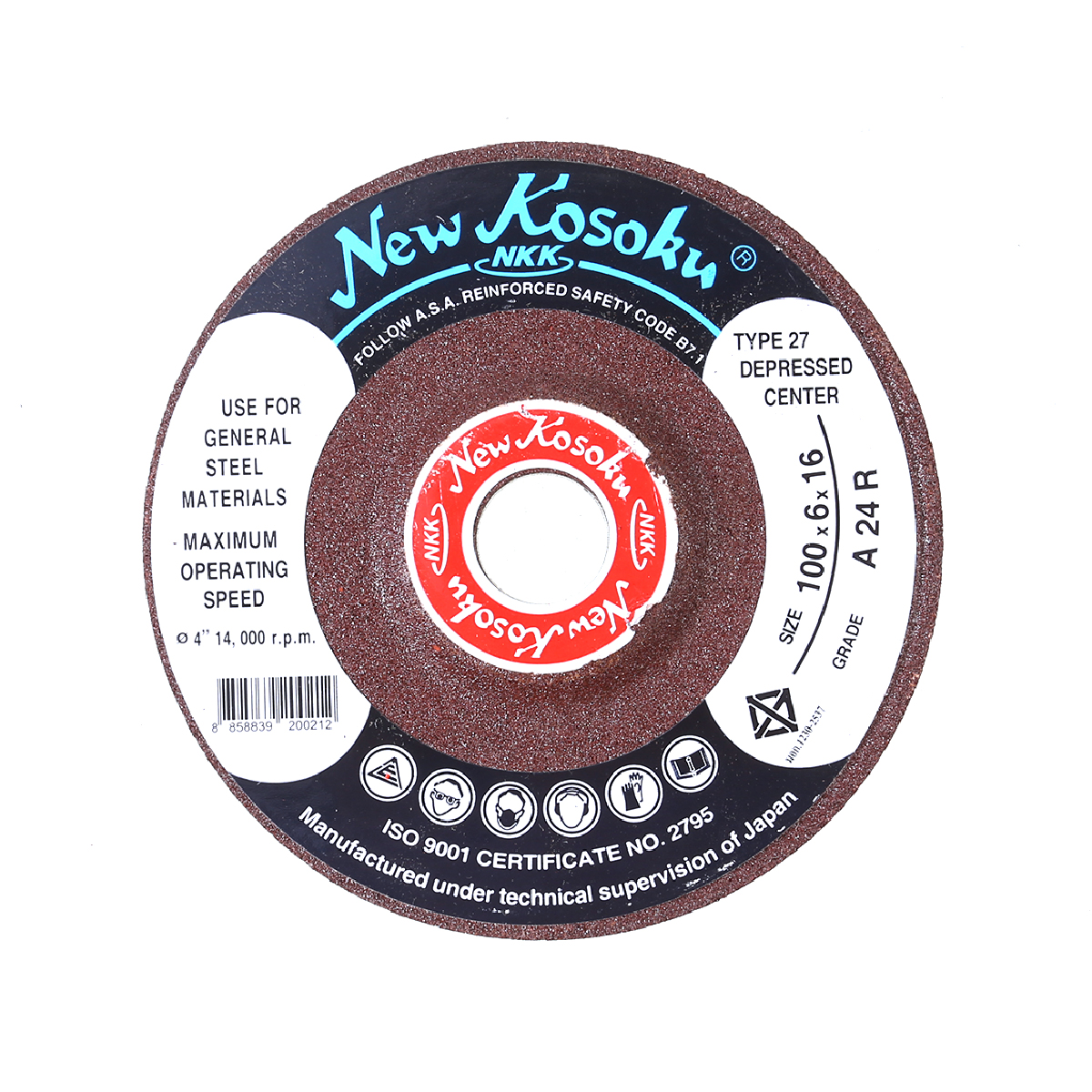 ใบหินเจียรหนา "NKK" 4"X6MM. (25ใบ/กล่อง)