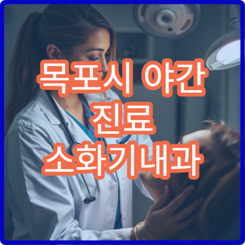 목포시 야간 진료 소화기내과 병원 위염·복통 검사 가능한 늦은 시간 진료 병원