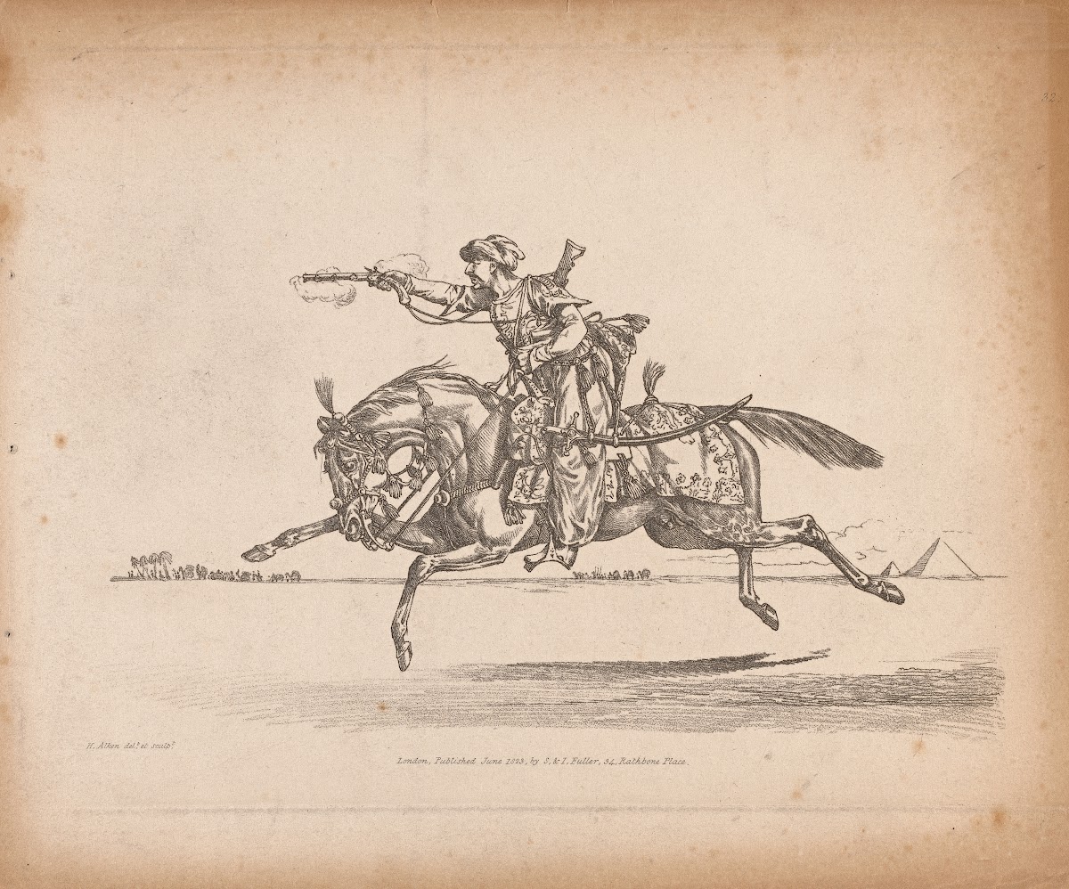 A Charging Mameluke Firing a Pistol 1823