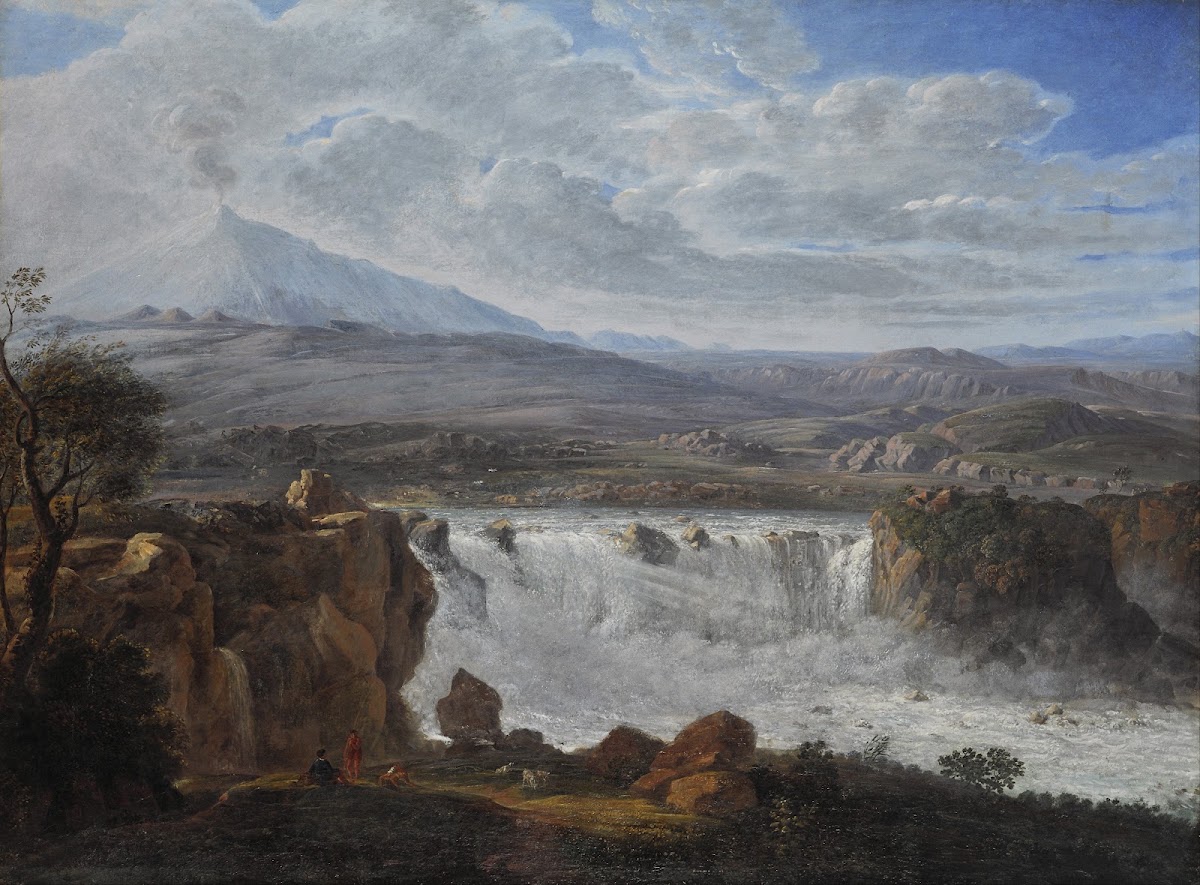The Caracci Waterfall Near Aderno at the Foot of Mt Etna 1808