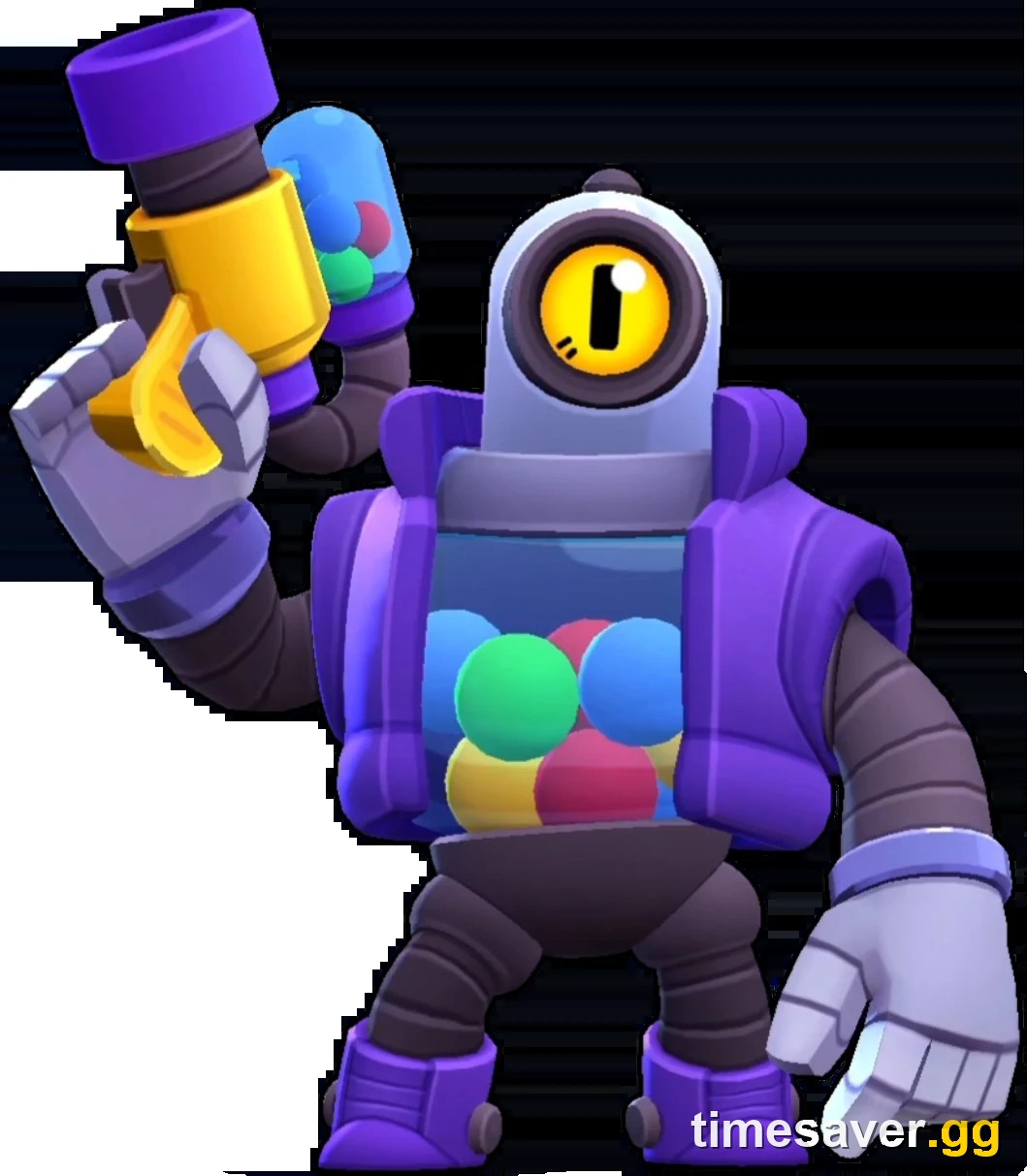 Rico, an S-tier wall-bounce Damage Dealer in the Brawl Stars August 2026 Hot Zone meta