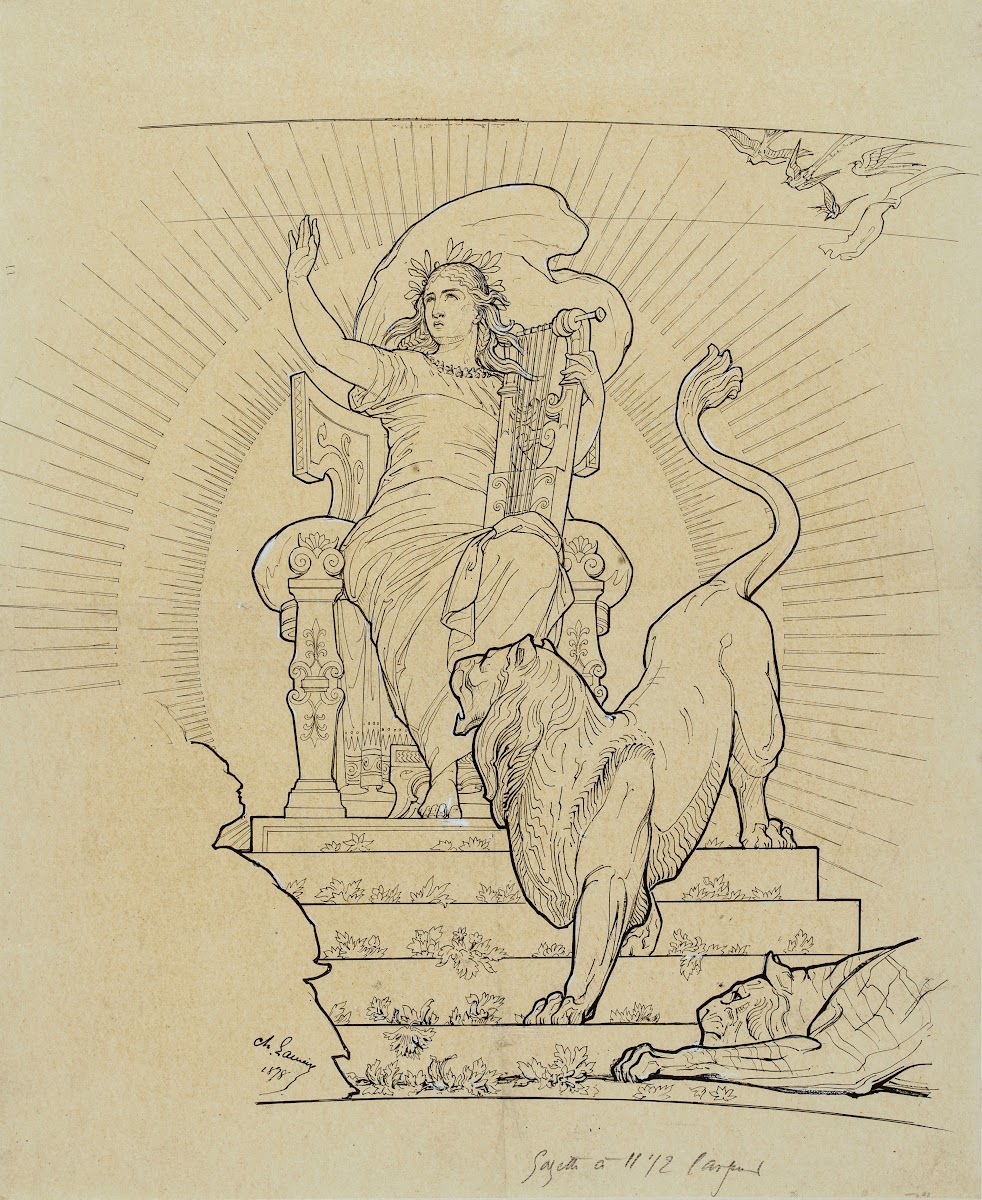 Etude pour le décor de la salle des fêtes de lancien palais du Trocadéro LHarmon