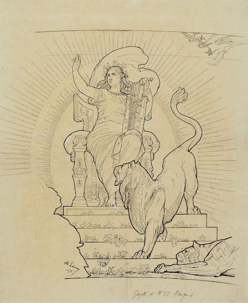 Etude pour le décor de la salle des fêtes de lancien palais du Trocadéro LHarmon