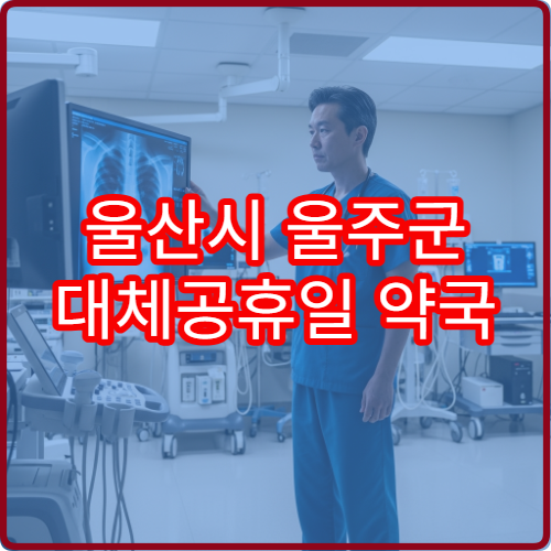 울산시 울주군 대체공휴일 약국 총정리 연휴 조제 가능 여부 확인
