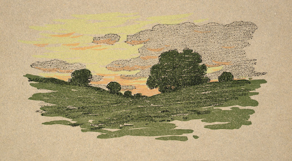 Ipswich Prints Willow Tree And Sunset Clouds 1902