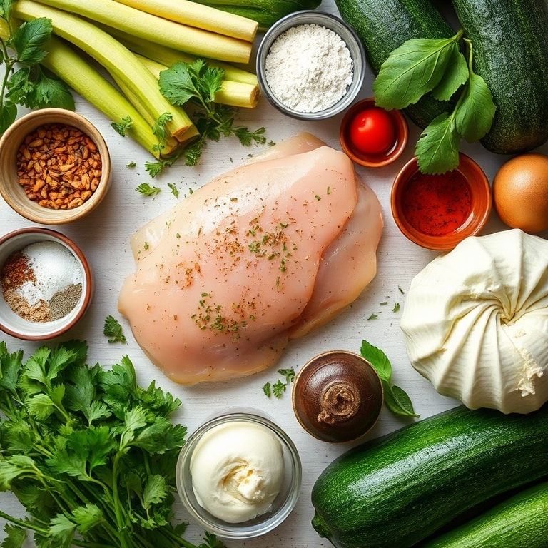 Ingredients for Healthy Chicken Zucchini Bake Quick Dinner – Easy, Homemade & Ready in 40 Minutes