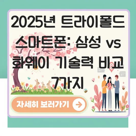 2025년 트라이폴드 스마트폰: 삼성 vs 화웨이 기술력 비교 7가지