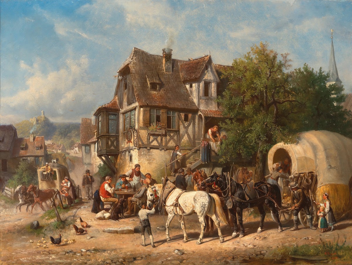 A Lively Scene at the Rest Stop 1862