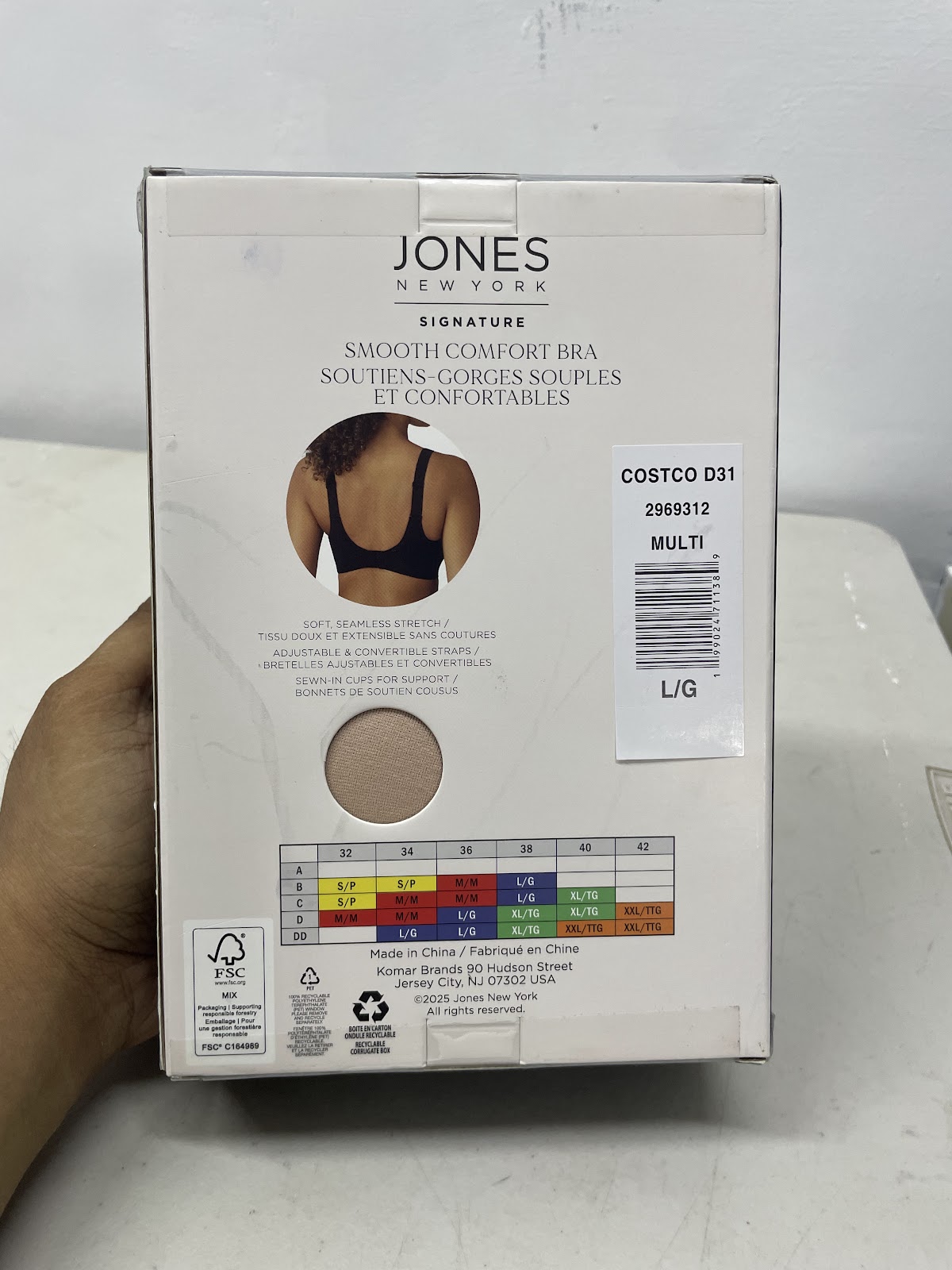 Jones Bra 2pack Nude Black L #2152