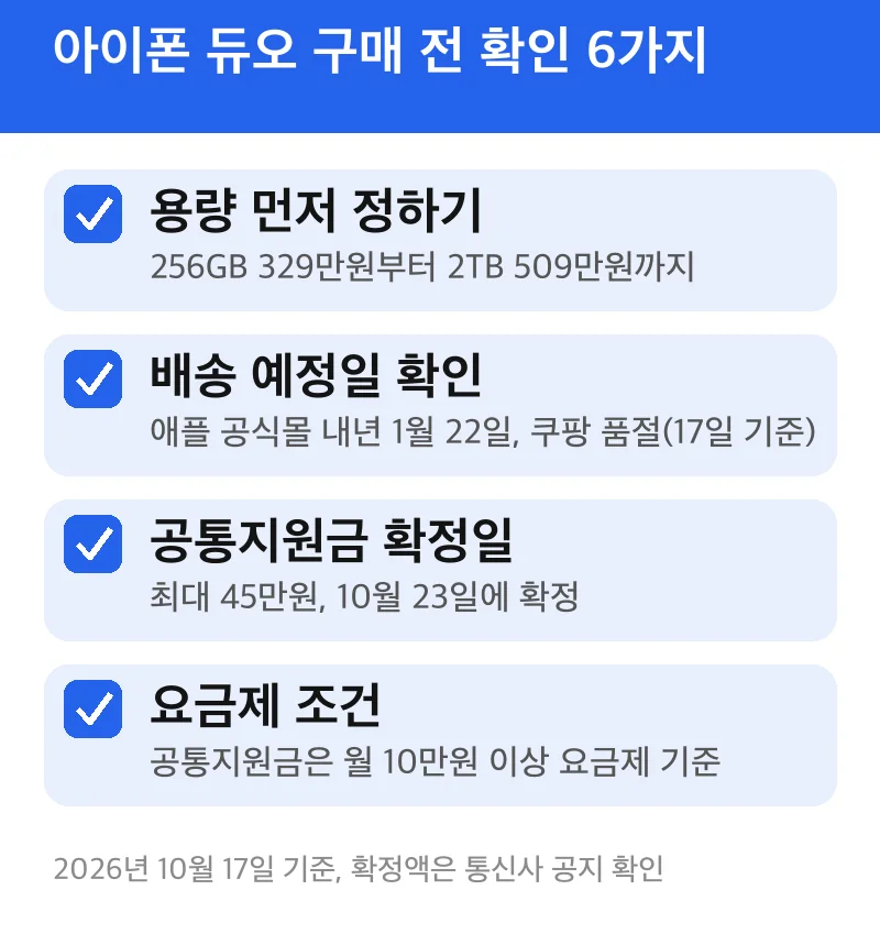 아이폰 듀오 구매 전 확인 6가지