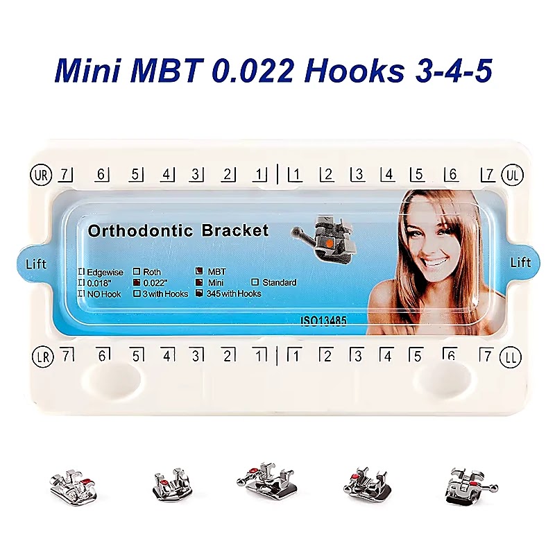 BRACKET AZDENT MALLA 100 COLADO ROTH O MBT blancos - Miniatura 2