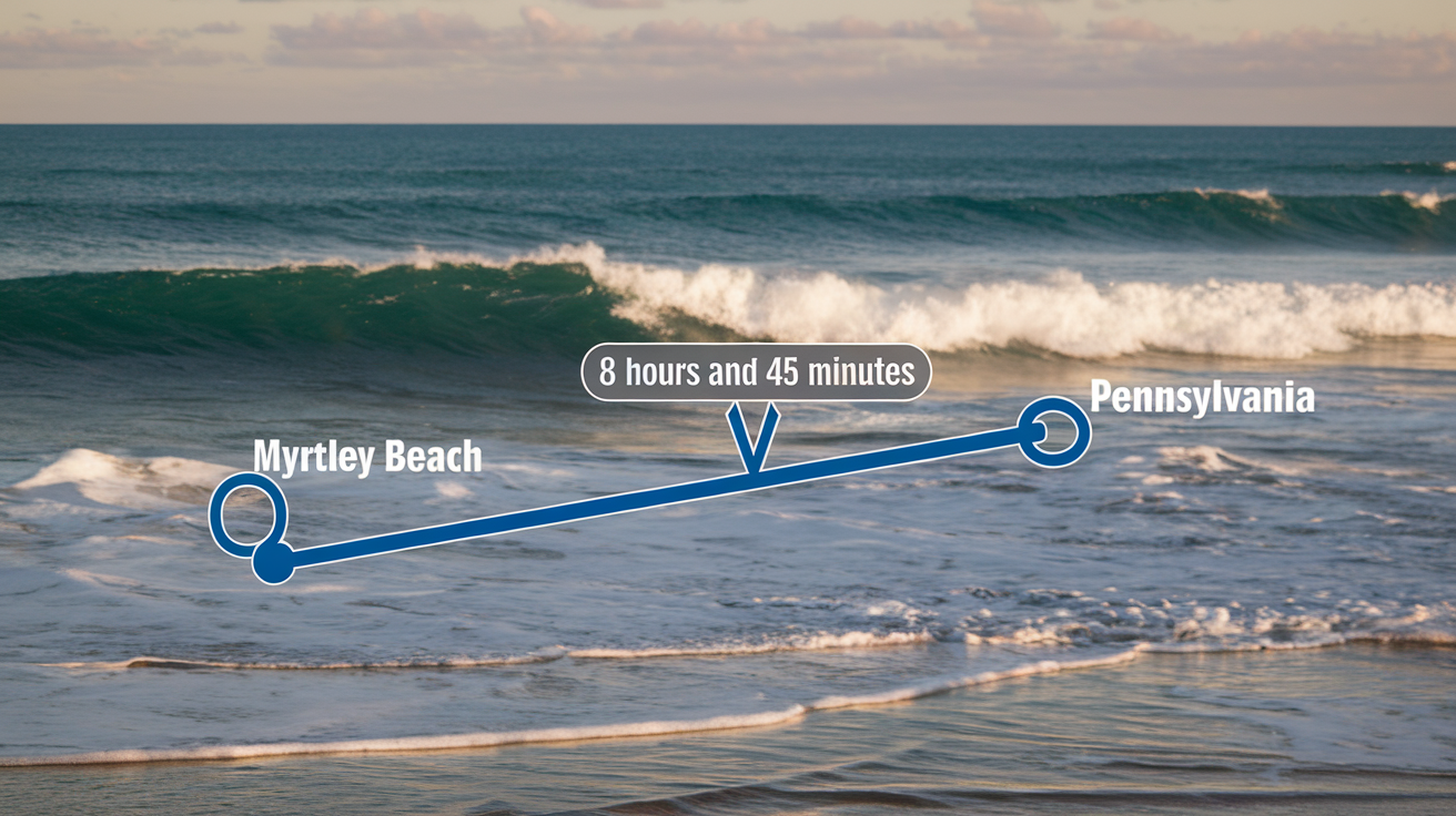 Distance and Travel Tips: Myrtle Beach to Hershey Park