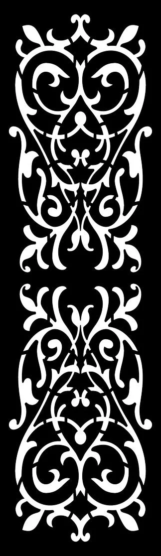 Ornate Filigree Panel Free SVG for Cricut cutting and engraving, elegant scrollwork design.