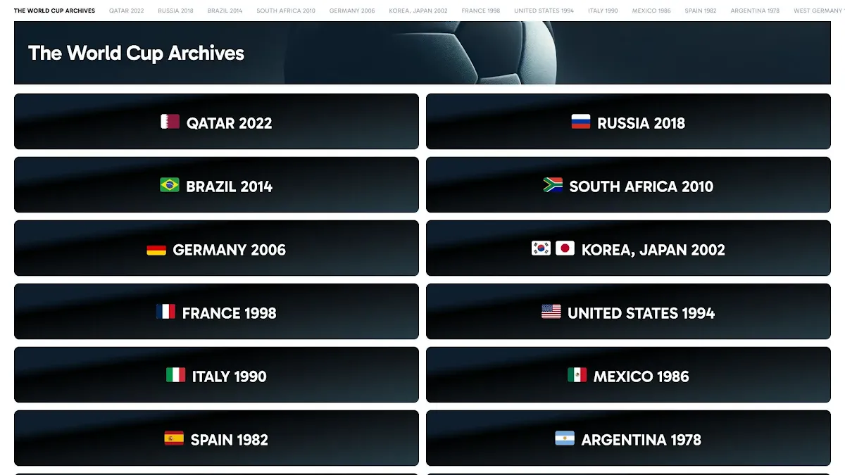 Captura de The World Cup Archives