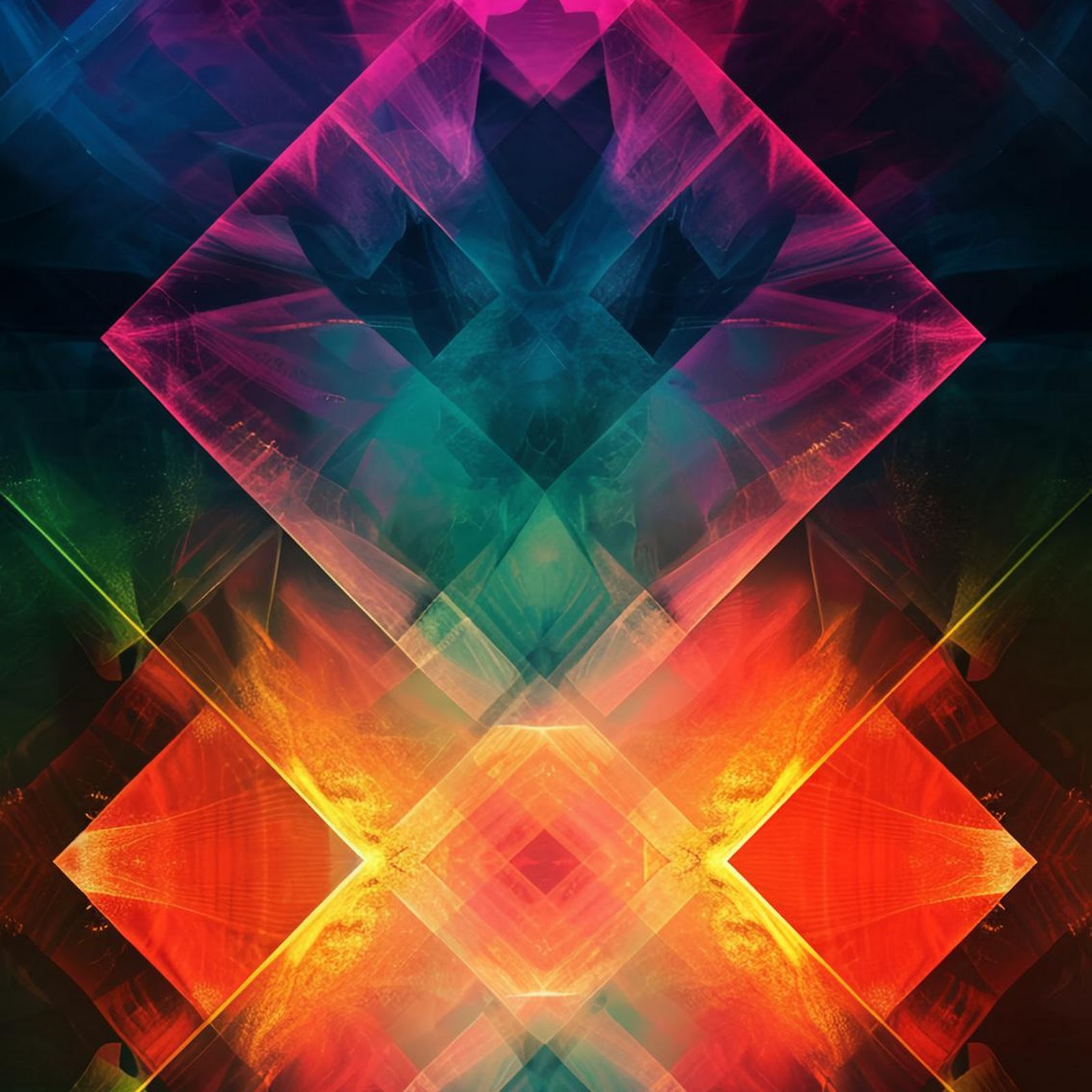 Download Vibrant Abstract Geometric Pattern Full HD iPhone