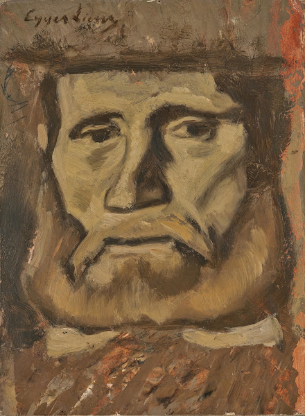 Portrait of a peasant Head study for the standing peasant in the painting Genera