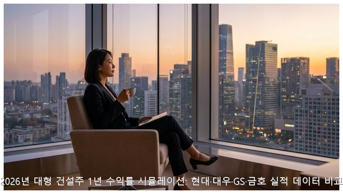 2026년 대형 건설주 1년 수익률 시뮬레이션: 현대·대우·GS·금호 실적 데이터 비교 핵심 안내 및 분석 인포그래픽 (4)