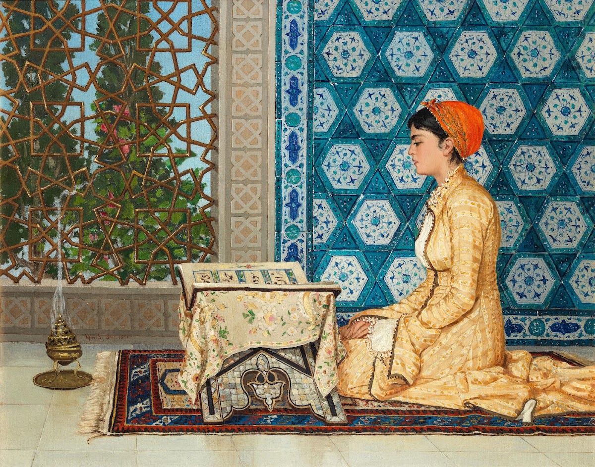 Young Woman Reading c 1880