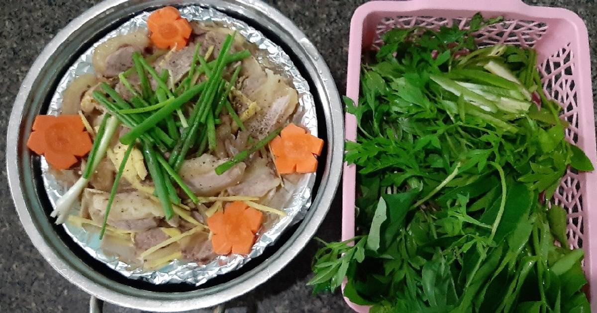 Bê hấp rau rừng