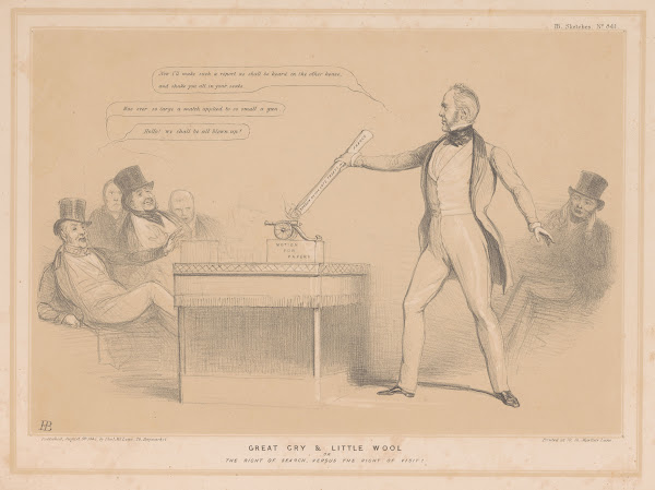 Great cry and little wool or The right of search versus the right of visit 1845