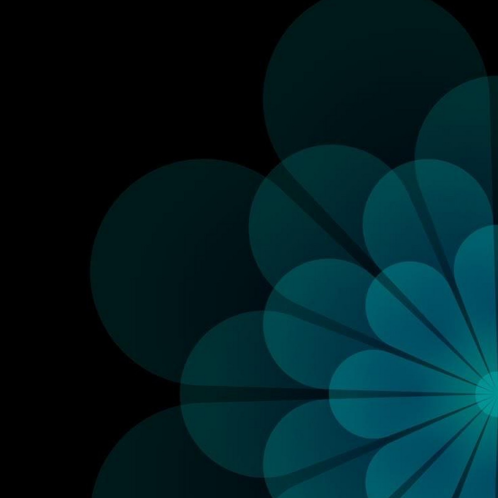 Download Teal Geometric Flower Design iPhone