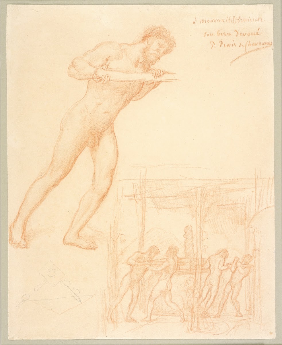 Studies of Men Turning a Cider Press 186364