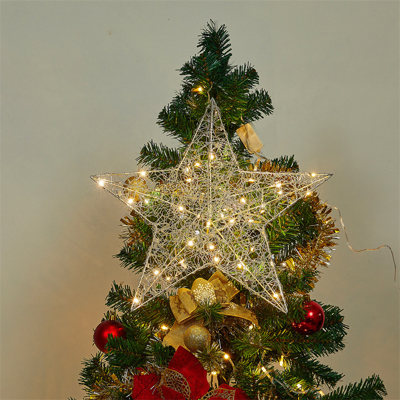 LED Christmas Tree Top Star, Wire Mesh