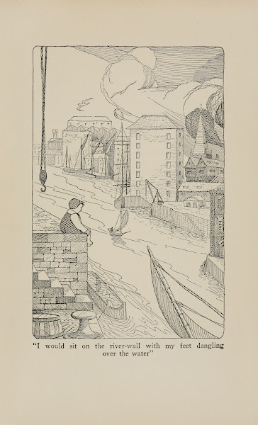 I would sit on the river wall with my feet dangling over the water 1922